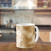 金ゴールドのロゴ コーヒーマグカップ