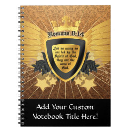 金ゴールドのロマンの8:14、神の息子 ノートブック