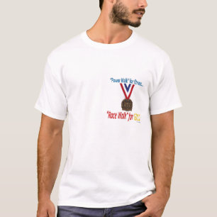 金ゴールドのワイシャツのためのRaceWalk Tシャツ