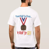 金ゴールドのワイシャツのためのRaceWalk Tシャツ (裏面)