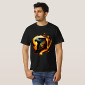 金ゴールドのワシ Tシャツ (正面フル)