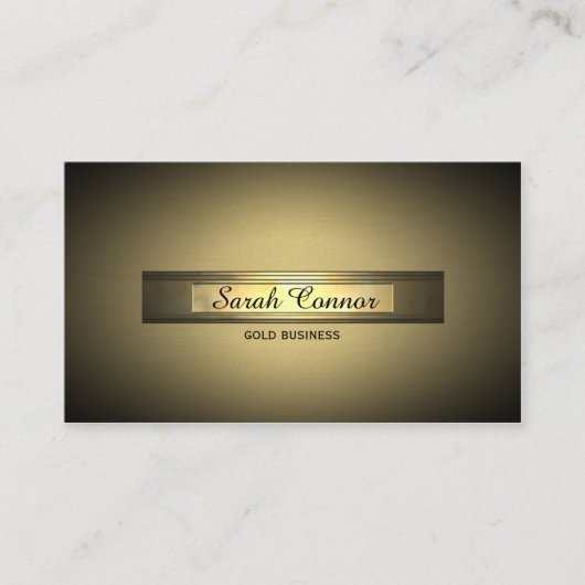 金ゴールドのヴィグネット 名刺 (正面)