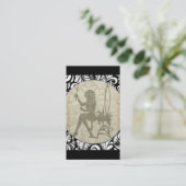 金ゴールドのヴィンテージのダマスク織の神の優雅 名刺 (スタンド正面)