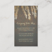 金ゴールドのヴィンテージのヤナギの木の枝およびひもライト 名刺 (裏面)