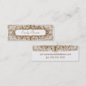 金ゴールドのヴィンテージの一見の細いカード スキニー名刺 (正面/裏面)