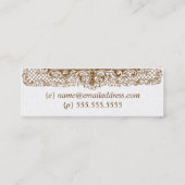 金ゴールドのヴィンテージの一見の細いカード スキニー名刺 (裏面)