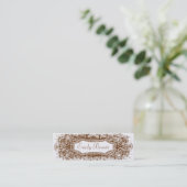 金ゴールドのヴィンテージの一見の細いカード#2 スキニー名刺 (スタンド正面)