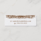 金ゴールドのヴィンテージの一見の細いカード#2 スキニー名刺 (裏面)