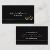 金ゴールドのヴィンテージの自転車 名刺 (正面/裏面)