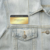 金ゴールドの一見のテンプレートのモダンで粋な魅力的 名札 (インサイチュ)