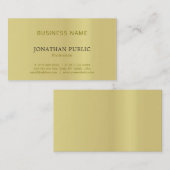 金ゴールドの一見の粋な洗練されたシンプルで明白な豪華 名刺 (正面/裏面)