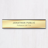 金ゴールドの一見の魅力のモダンな専門のテンプレート サインプレート (正面)