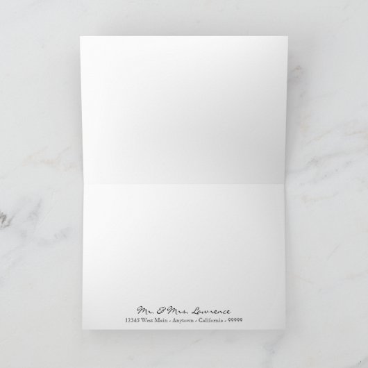 金ゴールドの一見は、アールヌーボーバロック式のDeco 20sのスタイルをひもで締めます サンキューカード (内部)