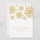 金ゴールドの上品で個人的なエレガントクリスマス シーズンカード (正面)