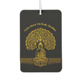 金ゴールドの下の蓮の花 カーエアーフレッシュナー (正面)