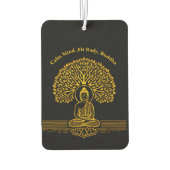 金ゴールドの下の蓮の花 カーエアーフレッシュナー (裏面)