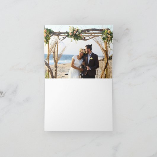 金ゴールドの世界地図は写真カード感謝していしています サンキューカード (内部)