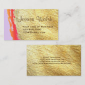 金ゴールドの両側をカスタマイズ、あと波を絵を描いて下さい 名刺 (正面/裏面)