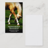 金ゴールドの乗馬の馬小屋の乗るか、または蹄鉄工 名刺 (正面/裏面)