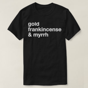 金ゴールドの乳香の没薬のTシャツ Tシャツ