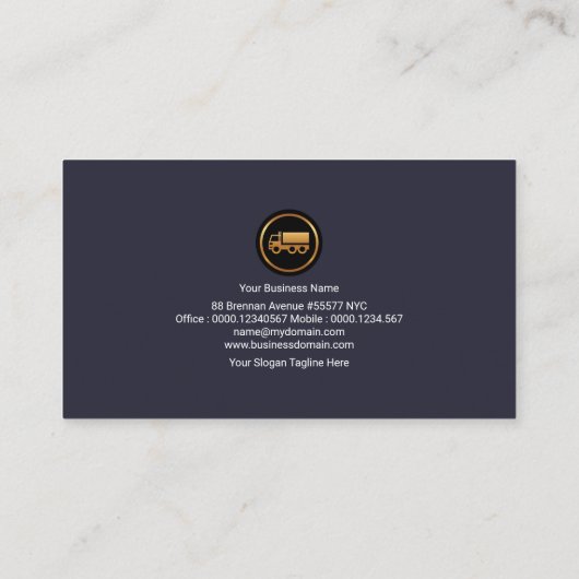 金ゴールドの交差道路の記号論理学のルートの交通機関 名刺 (裏面)