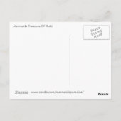 金ゴールドの人魚の宝物 ポストカード (裏面)