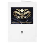 金ゴールドの仮面舞踏会の黒のテーブル数カード (裏面)