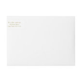 金ゴールドの保存日付の差出人住所 ラップアラウンドラベル (正面)