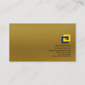 金ゴールドの優雅の国際的で全体的なつながりライン 名刺 (裏面)