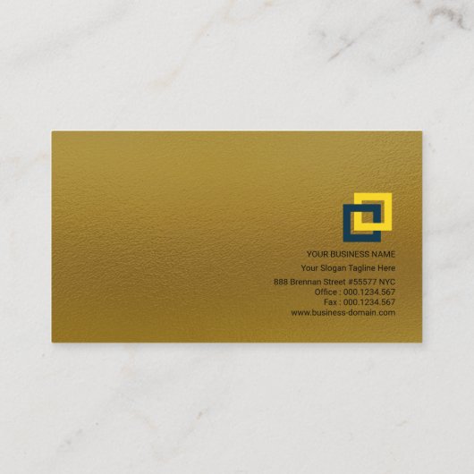 金ゴールドの優雅の国際的で全体的なつながりライン 名刺 (裏面)