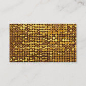 金ゴールドの光っているスパンコールの一見 名刺 (裏面)