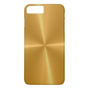 金ゴールドの光沢があるステンレス鋼の金属 iPhone 8 PLUS/7 PLUSケース
