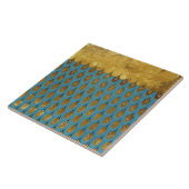 金ゴールドの光沢があるプリンセスの人魚のグリッターのスケール タイル (側面)