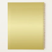 金ゴールドの光沢のあるクリスマススター、金ゴールドと黒の前足 プランナー手帳 (裏面)