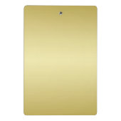 金ゴールドの光沢のあるクリスマススター、金ゴールドと黒の前足 ミニクリップボード (裏面)