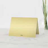 金ゴールドの光沢のあるクリスマススター、金ゴールドと黒の前足 招待状 (裏面)