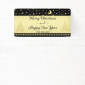 金ゴールドの光沢のあるクリスマススター、金ゴールドと黒の前足 横断幕 (インサイチュ)