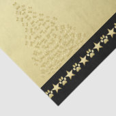 金ゴールドの光沢のあるクリスマススター、金ゴールドと黒の前足 薄葉紙 (詳細)