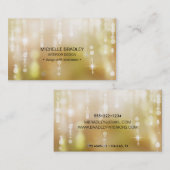 金ゴールドの光白熱［赤熱］光を放つが玉を輝かせる 名刺 (正面/裏面)