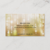 金ゴールドの光白熱［赤熱］光を放つが玉を輝かせる 名刺 (裏面)