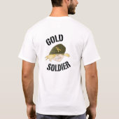 金ゴールドの兵士のTシャツ(大人) Tシャツ (裏面)