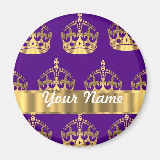 金ゴールドの冠 マグネット (正面)