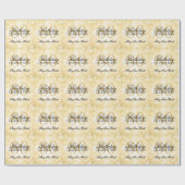 金ゴールドの冬の不思議の国の第80誕生会 ラッピングペーパー (フラット)