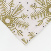 金ゴールドの冬の雪片の雪毛布のフリース フリースブランケット (角)