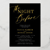 金ゴールドの前の夜 箔招待状 (正面)