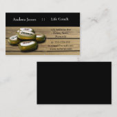 金ゴールドの前向きな単語は生命コーチの名刺に投石します 名刺 (正面/裏面)