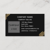 金ゴールドの前後の名刺 名刺 (裏面)