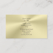 金ゴールドの効果の贅沢な語り手の顔、カウンセラー 名刺 (裏面)
