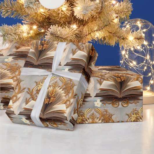 「金ゴールドの勉強」 ラッピングペーパー (クリスマス)