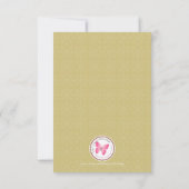 金ゴールドの十字および月桂樹 サンキューカード (裏面)